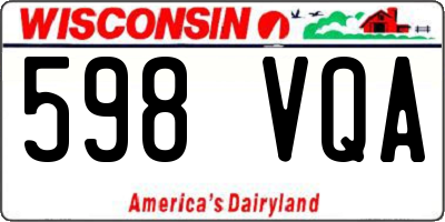 WI license plate 598VQA
