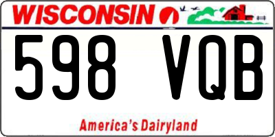 WI license plate 598VQB