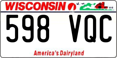 WI license plate 598VQC