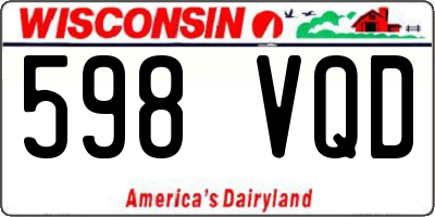 WI license plate 598VQD