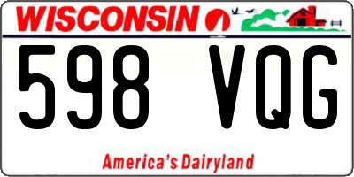 WI license plate 598VQG
