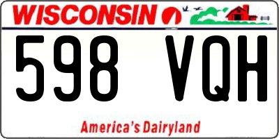 WI license plate 598VQH