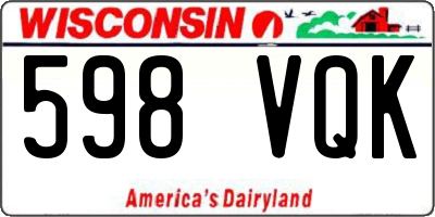 WI license plate 598VQK