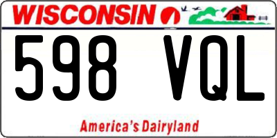 WI license plate 598VQL