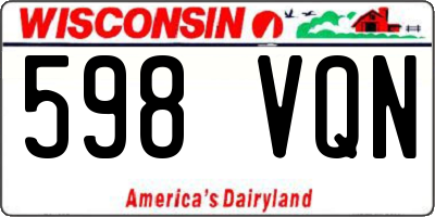 WI license plate 598VQN