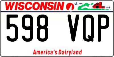 WI license plate 598VQP