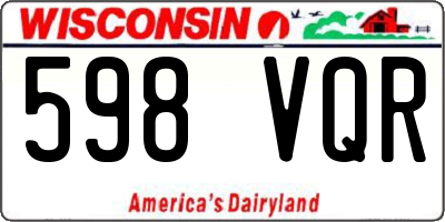 WI license plate 598VQR