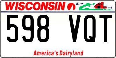 WI license plate 598VQT