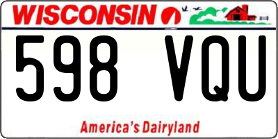 WI license plate 598VQU