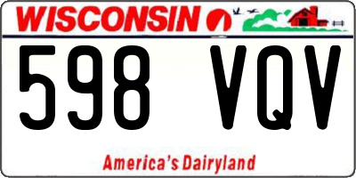WI license plate 598VQV
