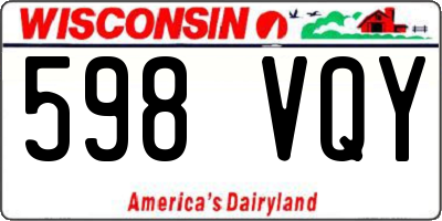 WI license plate 598VQY