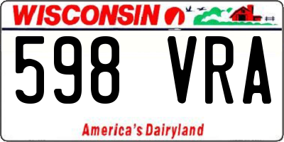 WI license plate 598VRA