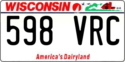 WI license plate 598VRC