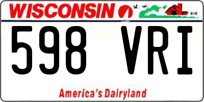WI license plate 598VRI