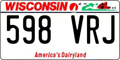 WI license plate 598VRJ
