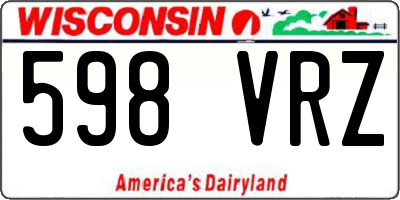 WI license plate 598VRZ