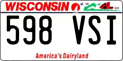 WI license plate 598VSI