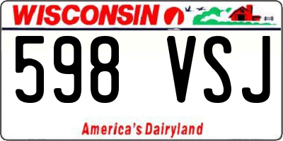 WI license plate 598VSJ