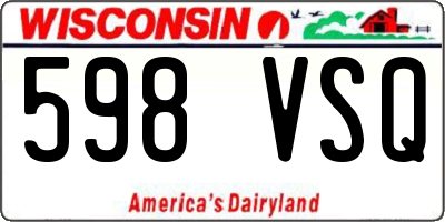 WI license plate 598VSQ