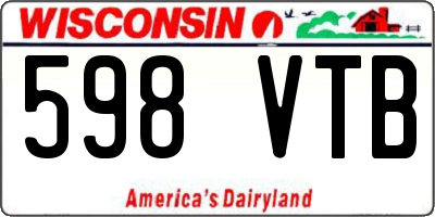 WI license plate 598VTB