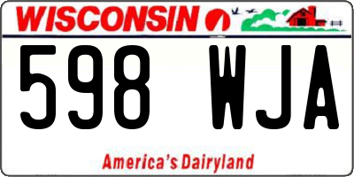 WI license plate 598WJA