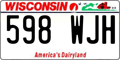 WI license plate 598WJH