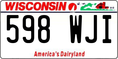 WI license plate 598WJI
