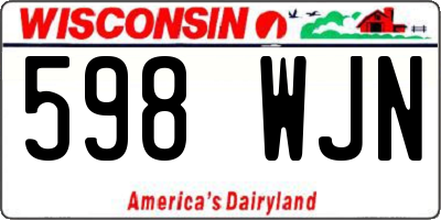 WI license plate 598WJN