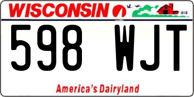WI license plate 598WJT