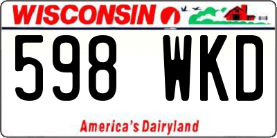 WI license plate 598WKD