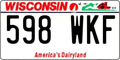 WI license plate 598WKF