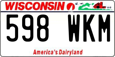 WI license plate 598WKM