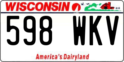 WI license plate 598WKV