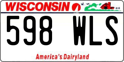 WI license plate 598WLS
