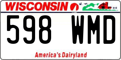 WI license plate 598WMD