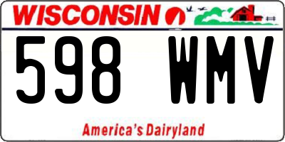 WI license plate 598WMV