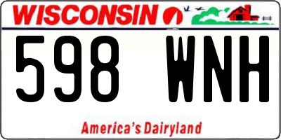 WI license plate 598WNH