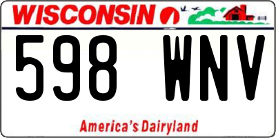 WI license plate 598WNV