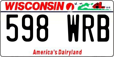 WI license plate 598WRB