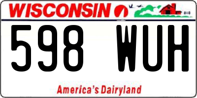 WI license plate 598WUH
