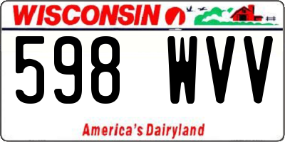 WI license plate 598WVV