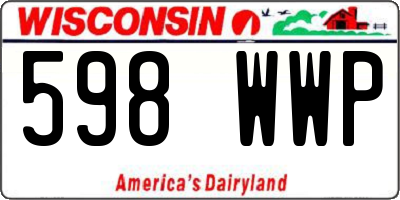 WI license plate 598WWP