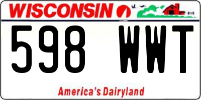 WI license plate 598WWT