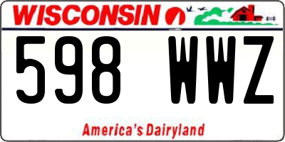WI license plate 598WWZ