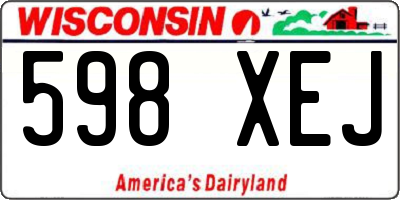 WI license plate 598XEJ