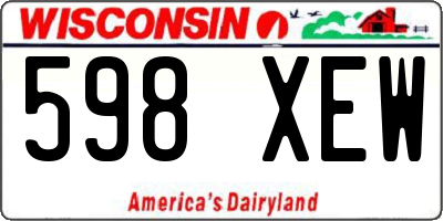 WI license plate 598XEW