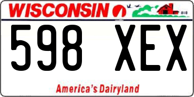 WI license plate 598XEX