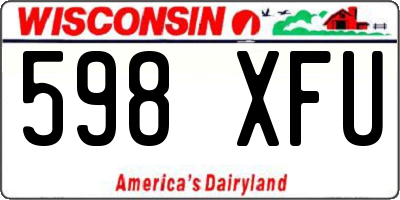 WI license plate 598XFU