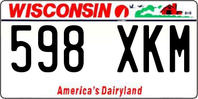 WI license plate 598XKM