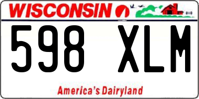 WI license plate 598XLM